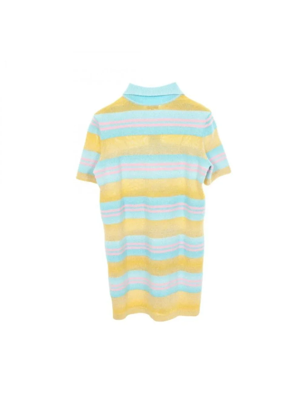 Chanel Dress CC Logo Border Cotton Fabric